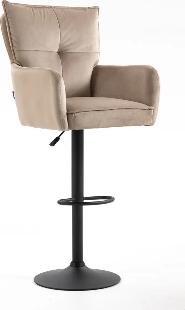 HR250W Scaun Catifea Latte Bază Neagră