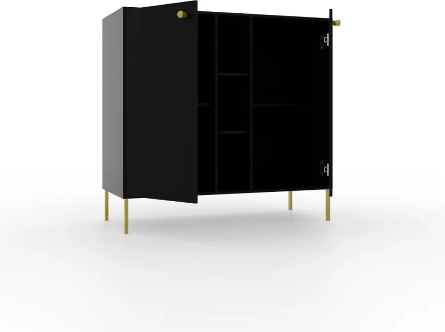 Comodă cu diua usi, 100x41x95, Tili System, ADRK Furniture (Culoare: Eucalipt / Eucalipt)