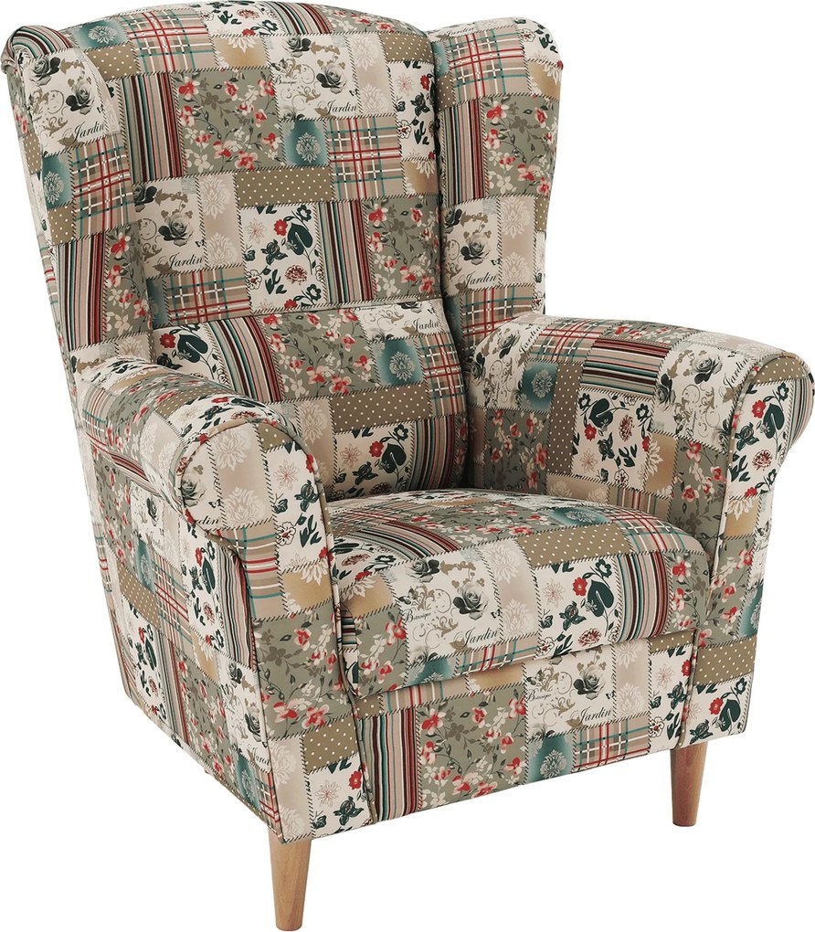Fotoliu, material textil în stilul patchwork viorica 1, CHARLOT