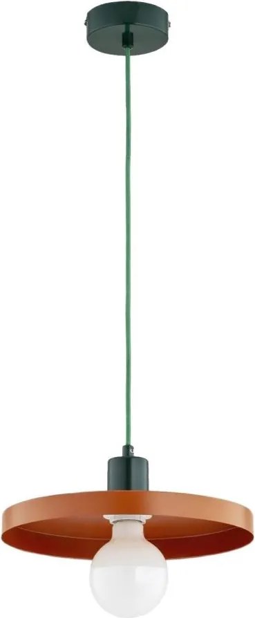 Lustră pe cablu LITO 1xE27/15W/230V, cupru/verde