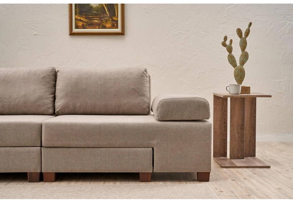 Canapea extensibilă Perenilla L (Crem + Nuc). 1107010