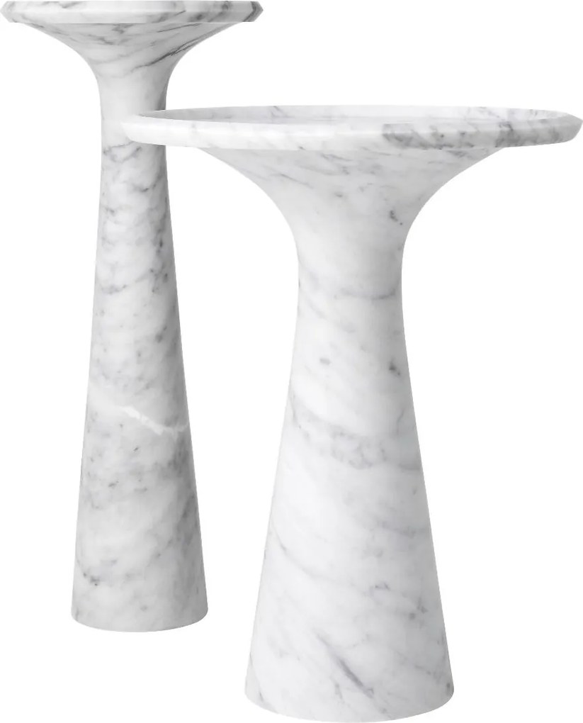 Masuta auxiliara design LUX din marmura Pompano low 113749 HZ