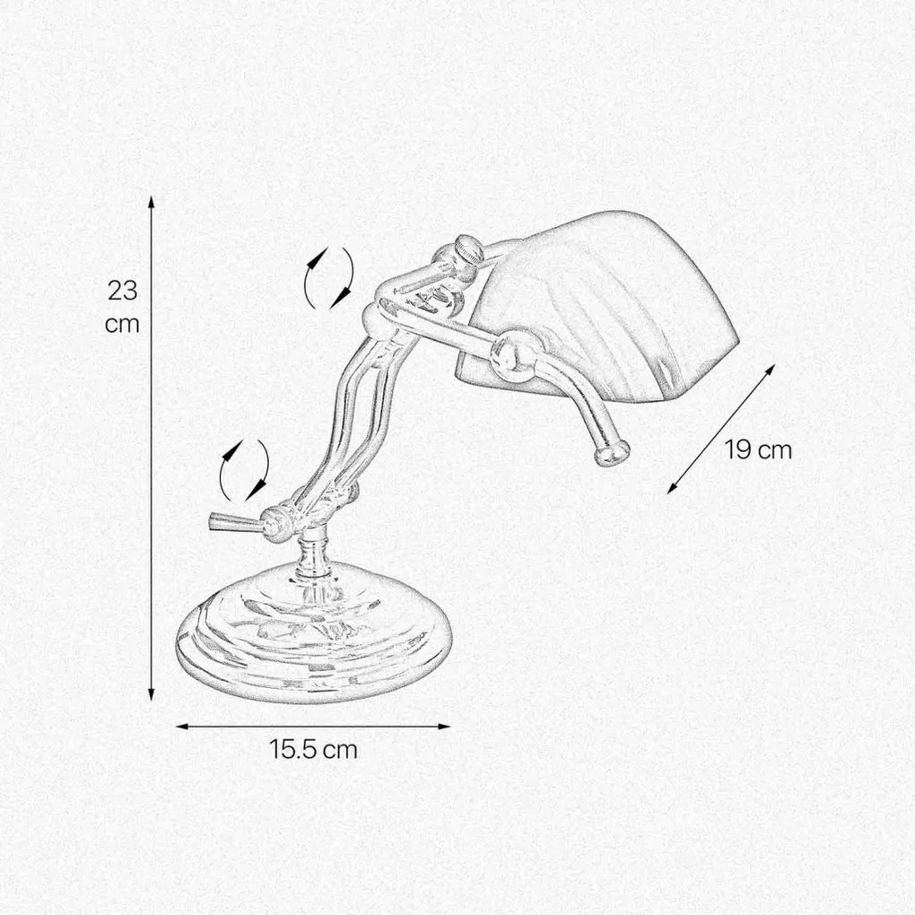 Lampa de birou din alama design clasic Banker