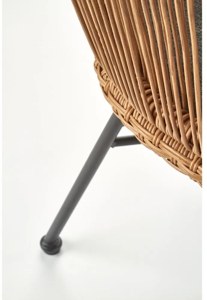 Scaun de gradina Jolie, lemn natural / negru