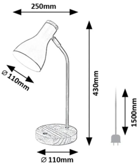Lampă de masă FERB 1xE14/25W/230V Rabalux 74002
