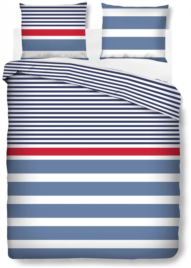 Lenjerie de pat dubla Marino, Bedora, 4 piese, 200x220 cm, 100% bumbac, multicolor