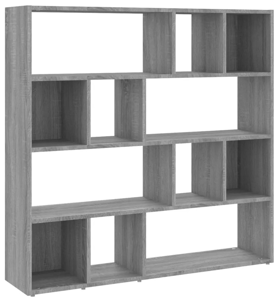 823251 vidaXL Bibliotecă/Separator de cameră, gri sonoma, 105x24x102 cm