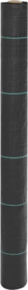 vidaXL Membrană antiburuieni, negru, 1x25 m, PP