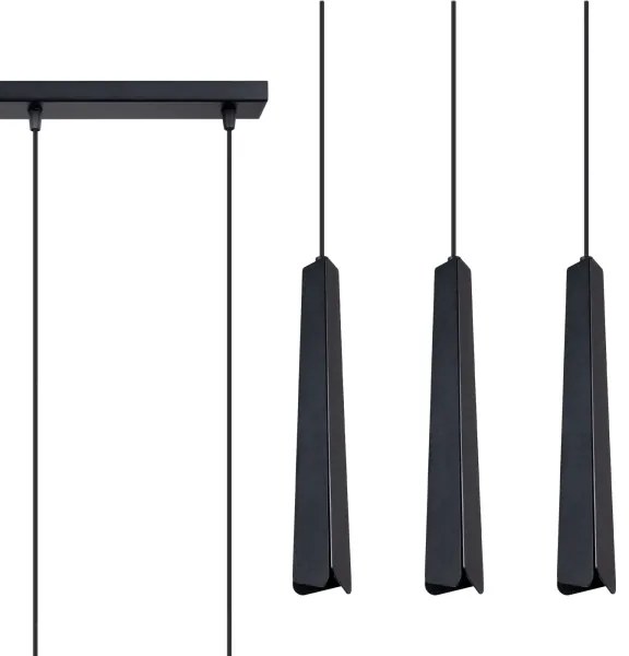 Lustră pe cablu Sollux SL.1402 PRYSM 3xG9/8W/230V negru