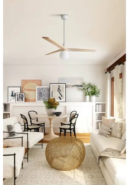 FARO 34280WT-11L KLIM M ventilator 1xE27/15W/230V pin/ alb, pr. 125 cm WT+DO