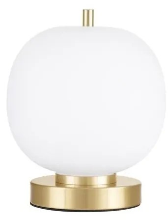 Veioza, lampa de masa design modern LATO auriu, opal