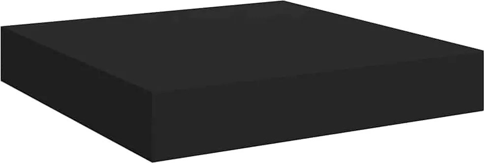 vidaXL Raft de perete suspendat, negru, 23x23,5x3,8 cm, MDF