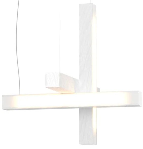 Lampă suspendată LED40 în formă de cruce, mai multe variante - TUNTO Model: stejar, pătat alb