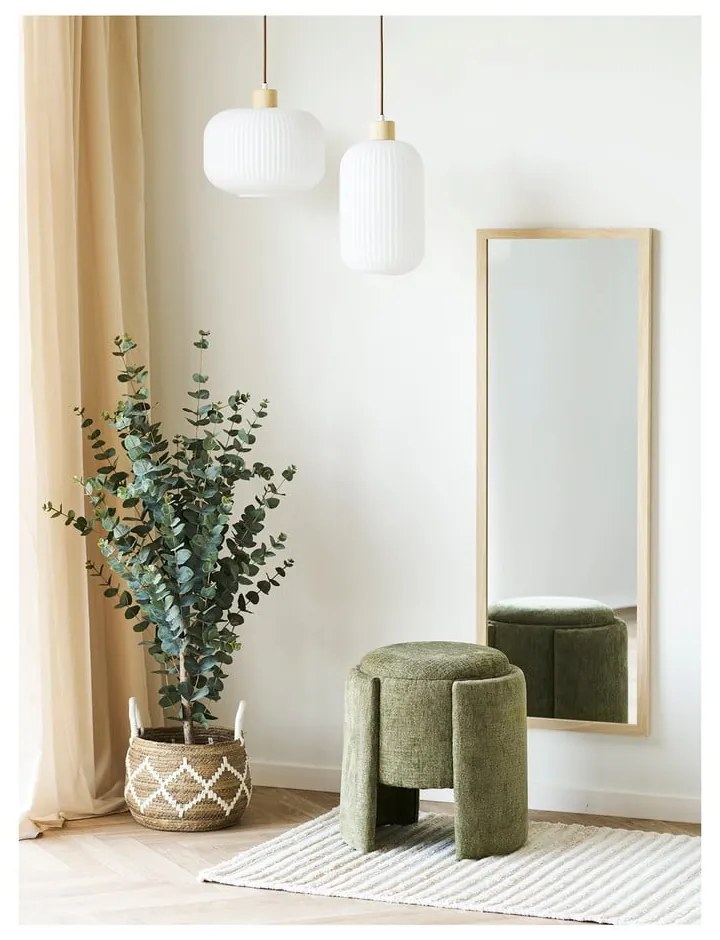 Taburet kaki cu tapițerie din chenille Walsdorf – House Nordic