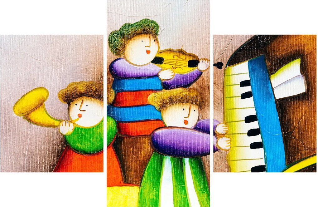 Tablou - Muzicanții, pictură (90x60 cm)