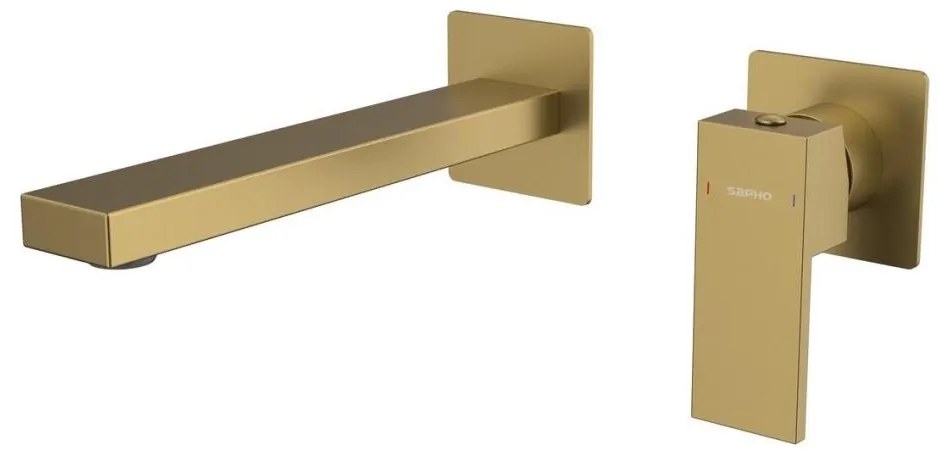 Sapho CUBEMIX - Baterie pentru lavoar, montaj încastrat, auriu mat