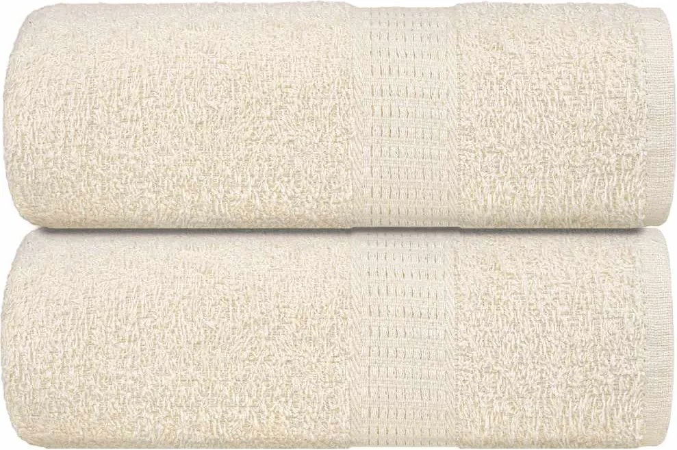 vidaXL Prosoape de oaspeți, FROGN, 2 buc., crem, 30x50 cm, 360 g/m²
