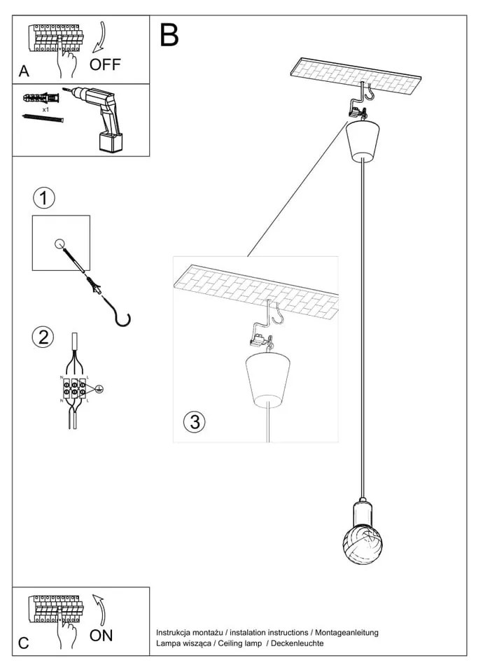 Corp de iluminat gri ø 5 cm Rene – Nice Lamps