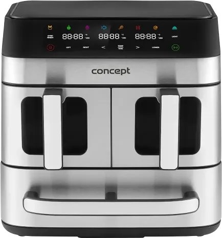 Concept FR9000 - Friteuză cu aer cald PIZZA TRIO 18,5 l 2700W/230V inox/negru