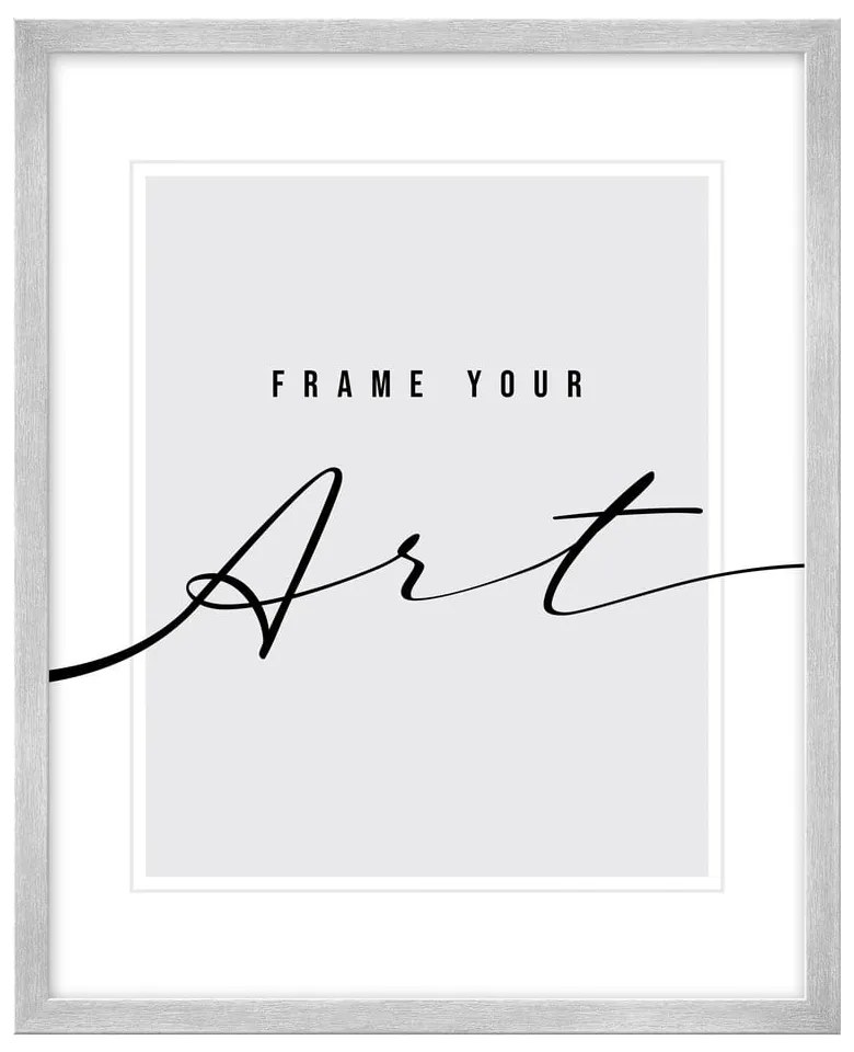 Ramă foto argintie cu picior de susținere/de agățat 20x26 cm – knor