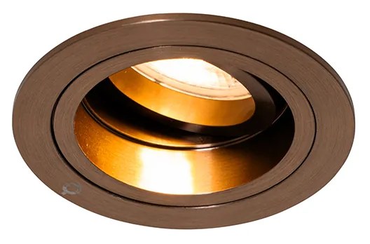 Spot integrat rotativ și înclinabil bronz închis rotund - Chuck