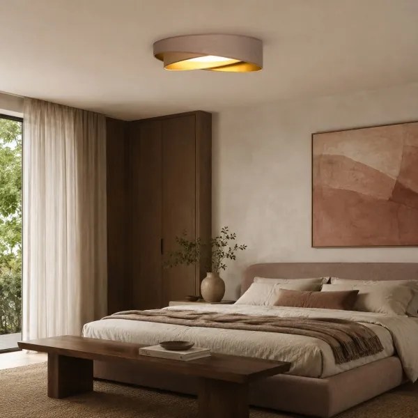 BRILAGI- Plafonieră LED VELVET TWIST LED/24W/230V 4000K Ø 55 cm bej/auriu