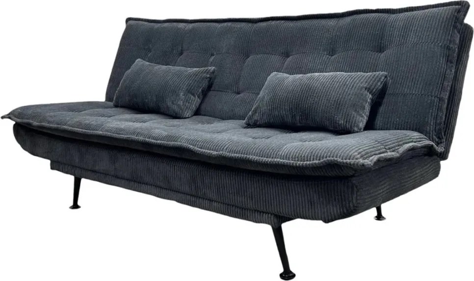 Canapea extensibila, Catifea Raiata Gri JAZZ 195cm