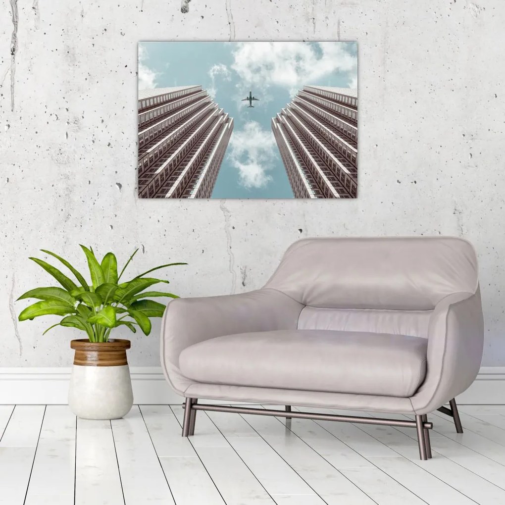 Tablou cuavion între clădiri (70x50 cm)