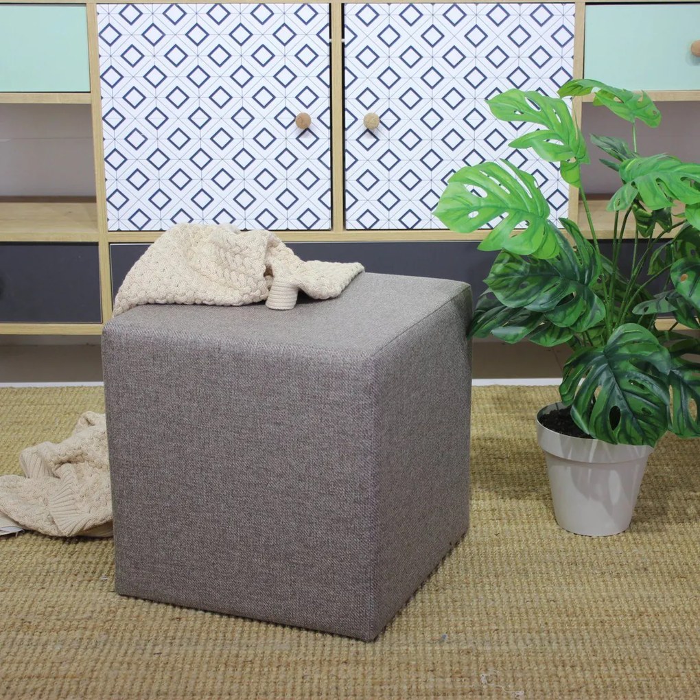 Taburet Kare Pouf Brown