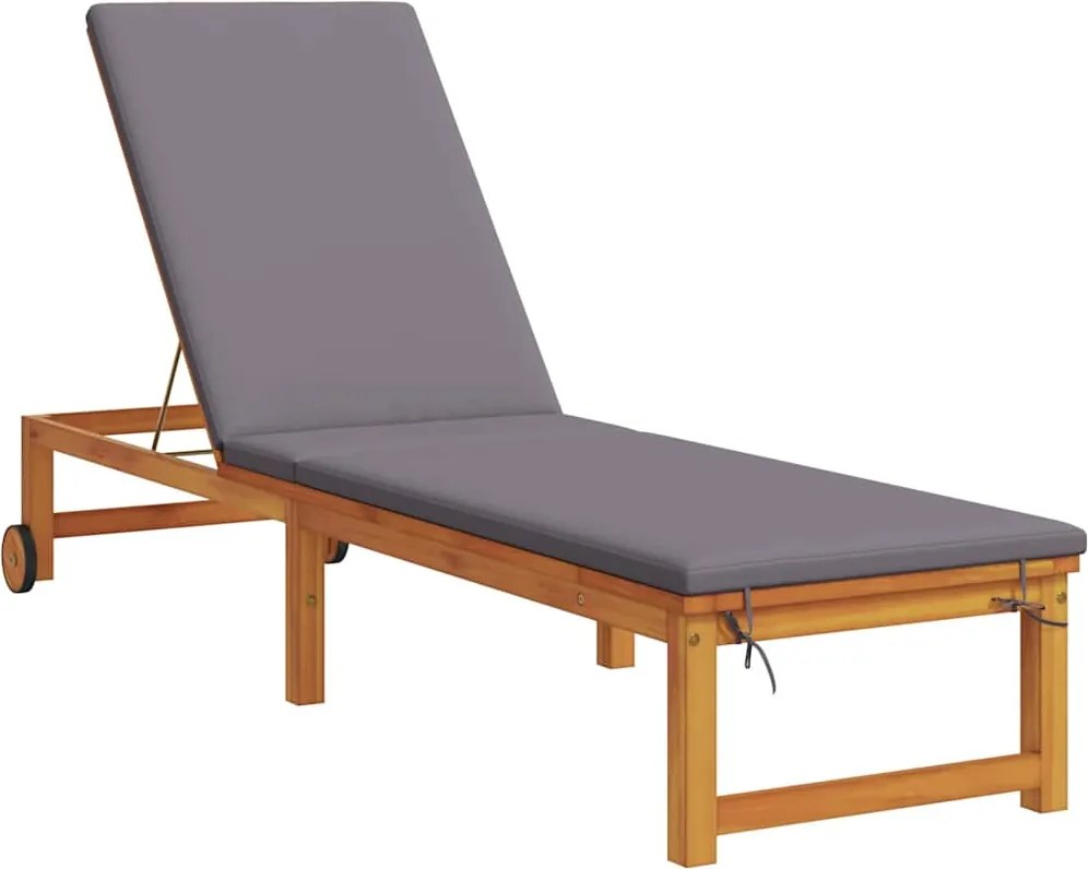 vidaXL Șezlong Maro 202 x 53 x 89 cm Lemn Solid de Acacia