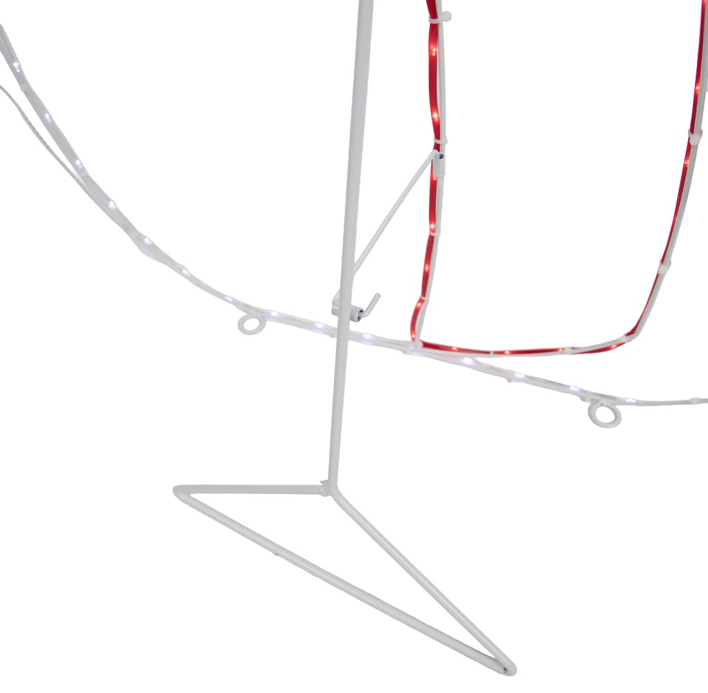 Lampă de podea de Crăciun Om de zăpadă 116cm incl. LED cu temporizator IP44 - Pax