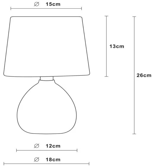 Lucide 47506/81/36 - Lampă de masă RAMZI 1xE14/40W/230V