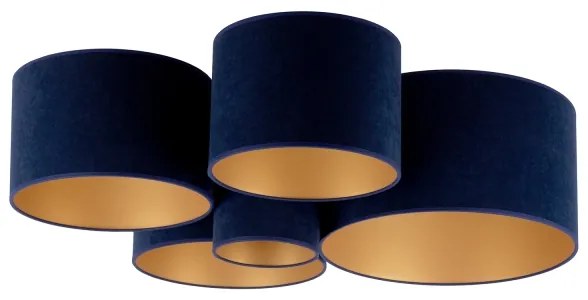 Duolla - Plafonieră ROLLER PENTO 5xE27/60W/230V albastru