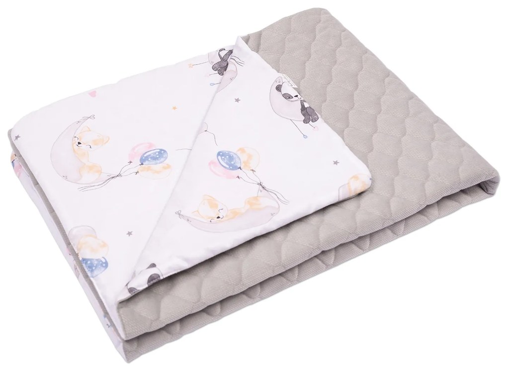 Paturica matlasata cu doua fete 100x75 cm Kidizi Velvet Sweet Dreams