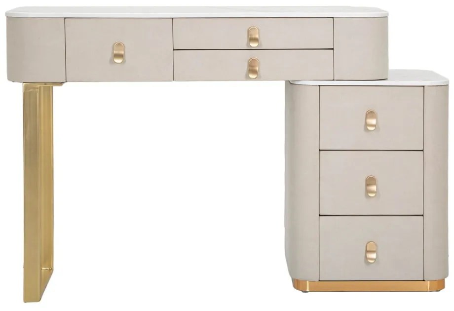 Masă consolă bej-auriu 40x120 cm Beauty – Mauro Ferretti