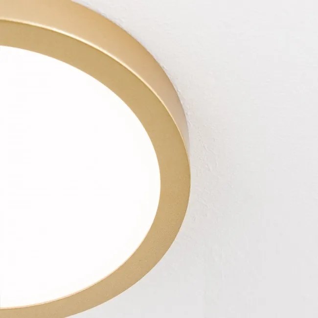 Plafoniera LED moderna design slim Lero 18cm auriu mat