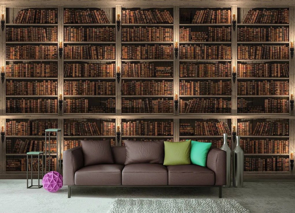 Fototapet - Biblioteca plină de cărți (152,5x104 cm)