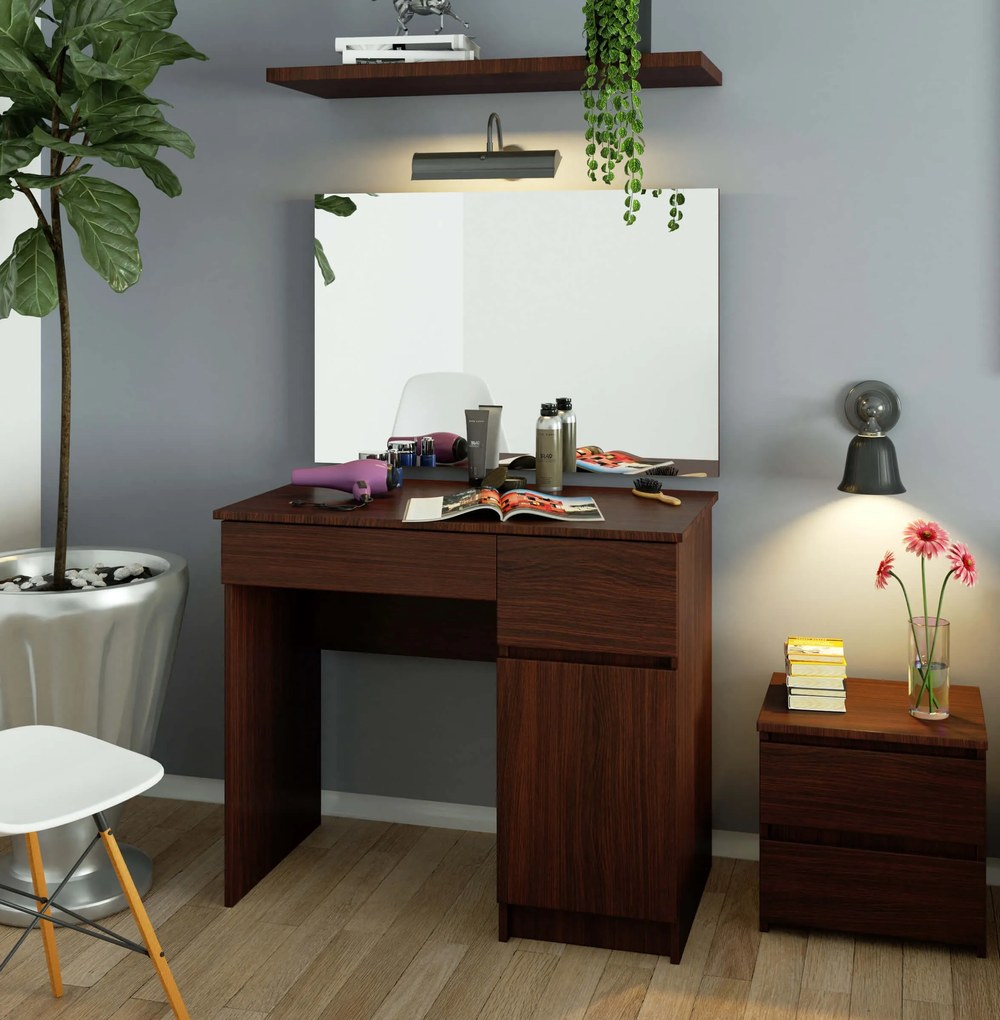 Masă de toaletă Parijat (wenge) (cu oglindă) (D). 1070900