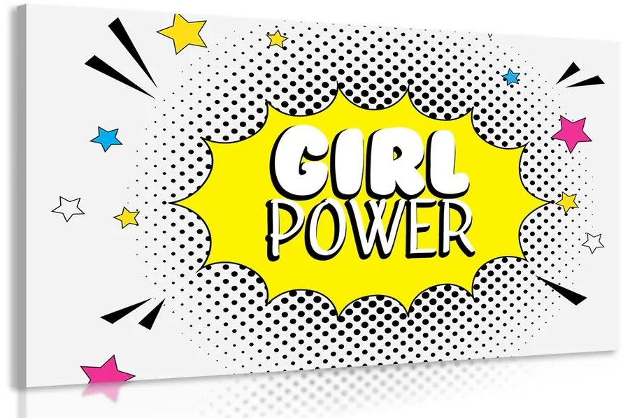 Tablou cu inscripție pop art - GIRL POWER