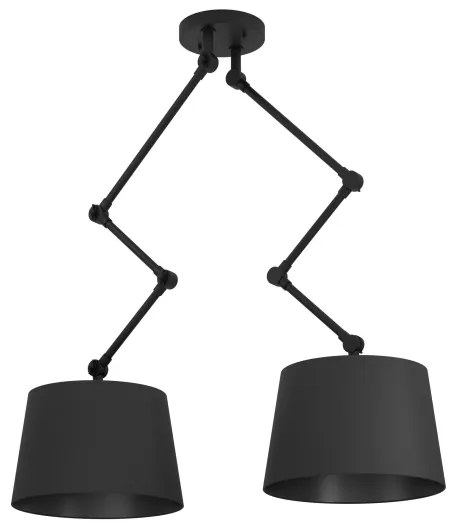 Lustră pe tijă Eglo 390113 PISTUNIO 2xE27/40W/230V negru