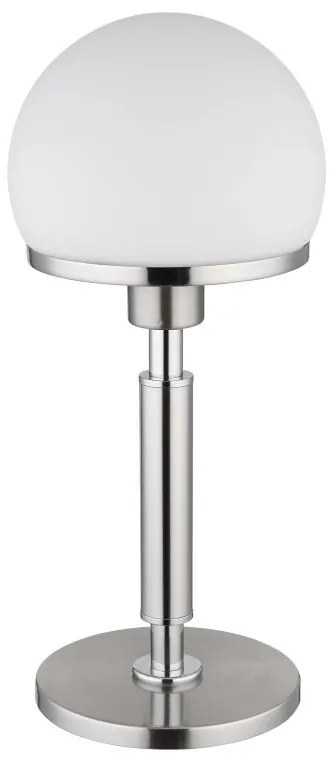 Veioza/Lampa de masa design modern HAKU nickel/opal