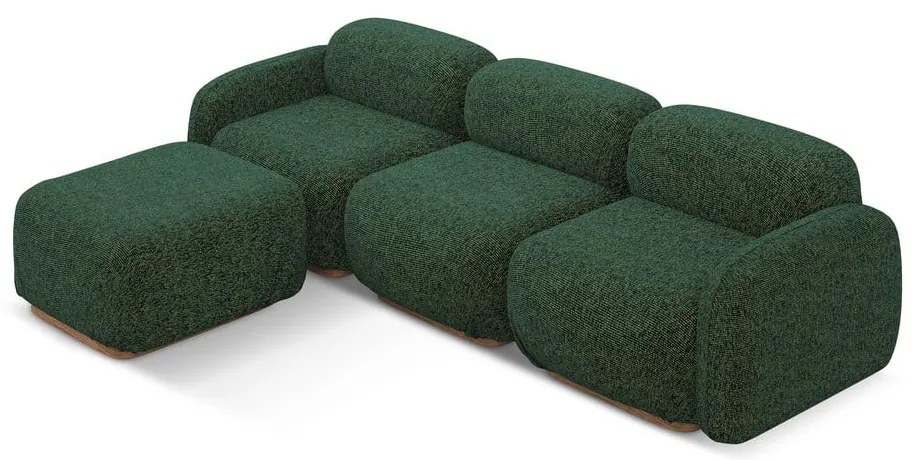 Colțar modular verde închis (cu colț variabil) Ailani – Makamii