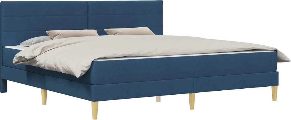 vidaXL Cadru de pat albastru 200 x 200 cm Poliester