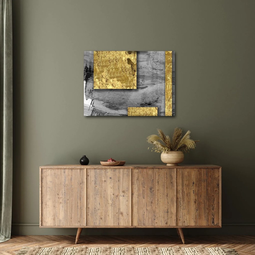 Tablou - Pătrate de aur N⁰2 (70x50 cm)