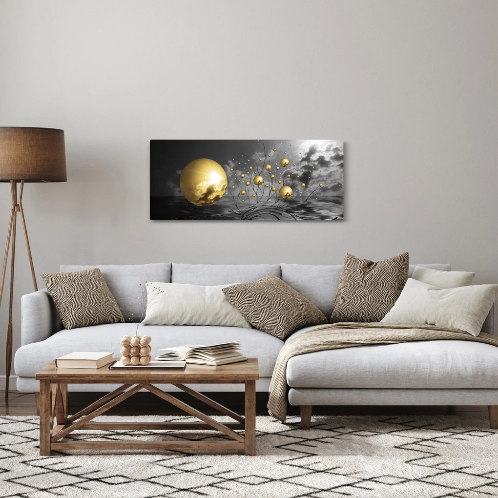 Tabloul bilelor în ocru (120x50 cm)