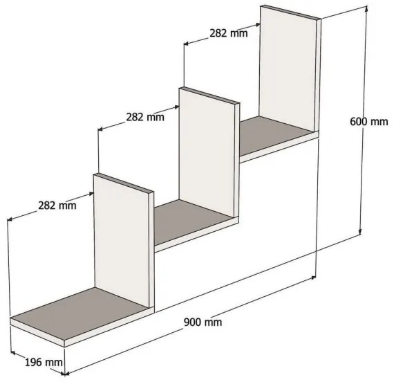 Etajeră de perete MIST 60x90 cm bej