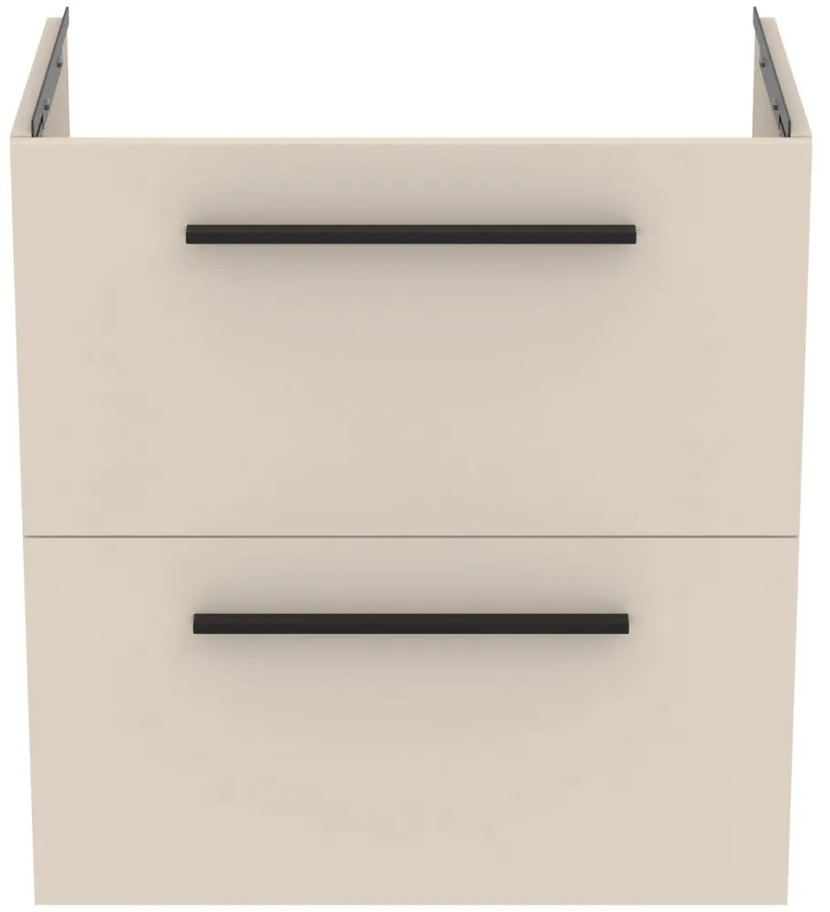 Dulap baza lavoar, 60x38x63 cm, 2 sertare, nisip mat Bej nisipiu