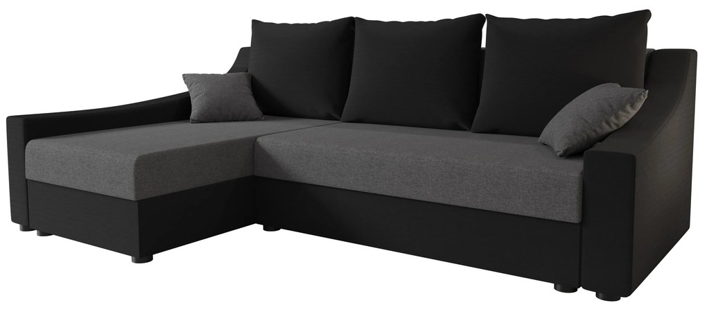 Colțar Opal L (Negru + Gri) (S). 1062119