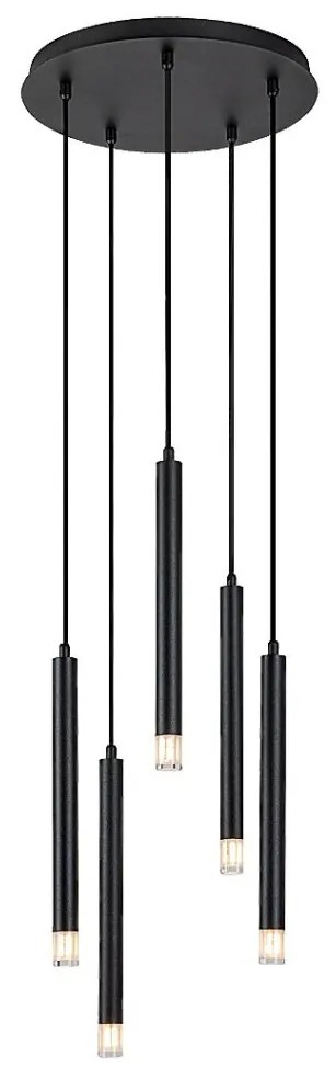 Lustra suspendata stil minimalist Ramira 5L negru