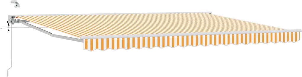 vidaXL Cort electric retractabil Galben și alb 4 × 3 m